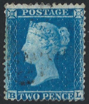 QV sg34 2d blue (B-L) plate 5 – good used