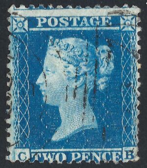 QV sg34 2d blue (C-B) plate 5 – good used