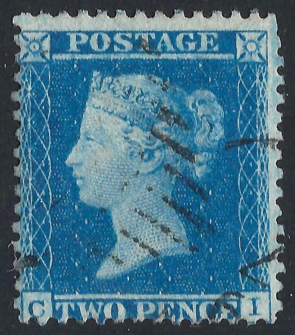 QV sg34 2d blue (C-I) plate 5 – good used