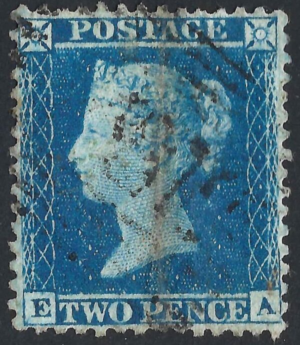QV sg34 2d blue (E-A) plate 5 – good used
