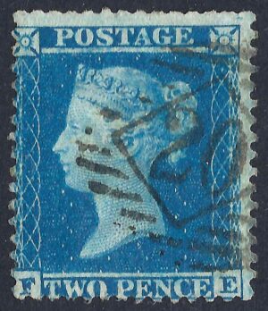 QV sg34 2d blue (F-E) plate 5 – good used