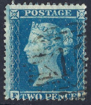 QV sg34 2d blue (F-L) plate 5 – good used
