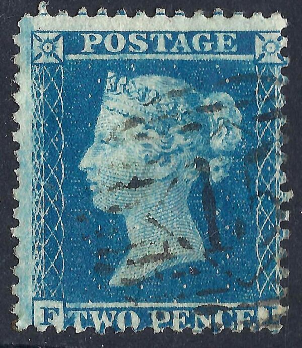 QV sg34 2d blue (F-L) plate 5 – good used