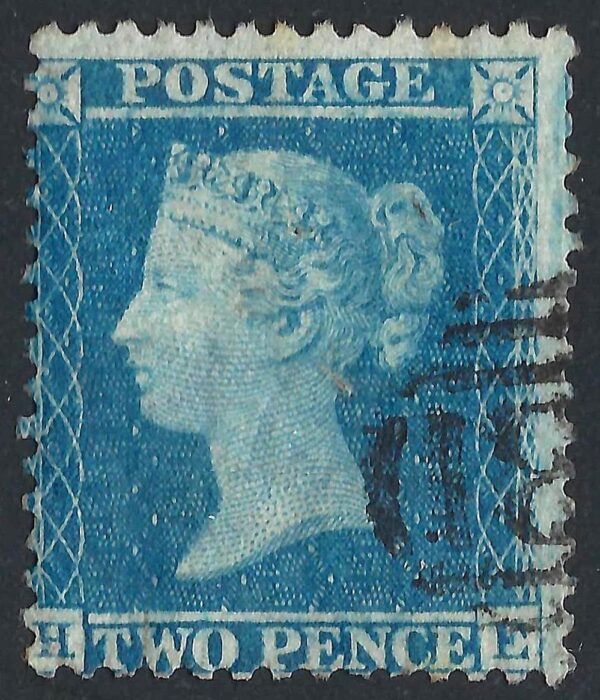 QV sg34 2d blue (H-E) plate 5 – good used