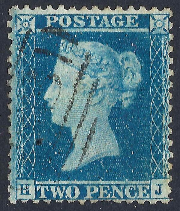 QV sg34 2d blue (H-J) plate 5 – good used