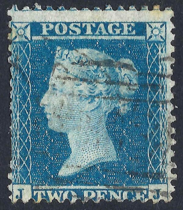 QV sg34 2d blue (J-J) plate 5 – good used