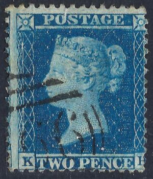 QV sg34 2d blue (K-H) plate 5 – good used