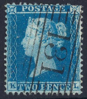 QV sg34 2d blue (K-L) plate 5 – good used
