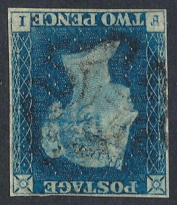 QV sg5wi 2d blue (F-I) Plate 2 with inverted watermark