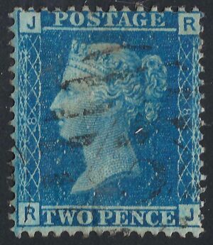 QV sg45 2d blue (R-J) plate 8 – good used