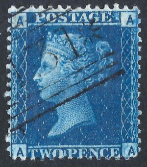 QV sg45 2d blue (A-A) plate 9 - good used