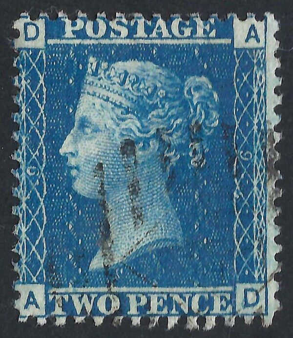 QV sg45 2d blue (A-D) plate 9 – good used