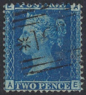QV sg45 2d blue (A-E) plate 9 - good used