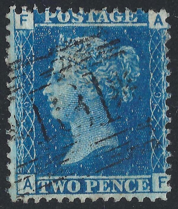 QV sg45 2d blue (A-F) plate 9 – good used
