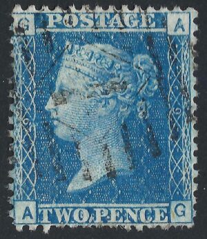 QV sg45 2d blue (A-G) plate 9 – good used