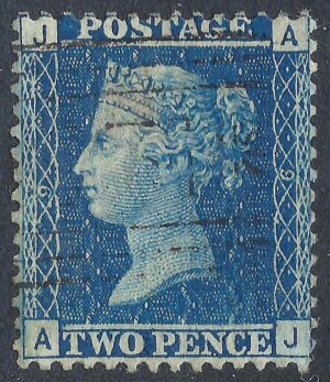 QV sg45 2d blue (A-J) plate 9 - good used