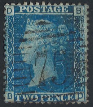 QV sg45 2d blue (B-D) plate 9 – good used
