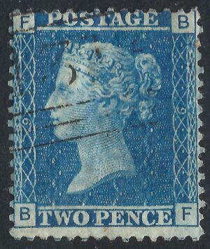 QV sg45 2d blue (B-F) plate 9 – good used