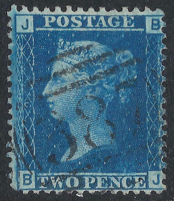QV sg45 2d blue (B-J) plate 9 - good used