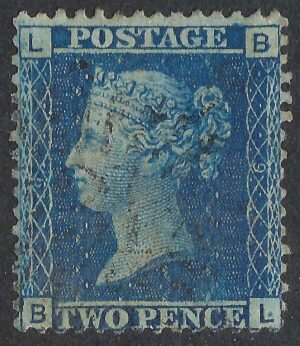 QV sg45 2d blue (B-L) plate 9 - good used