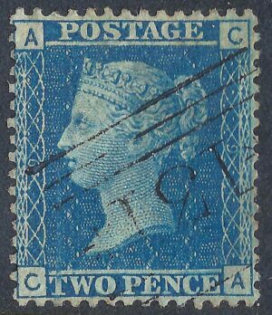 QV sg45 2d blue (C-A) plate 9 - good used