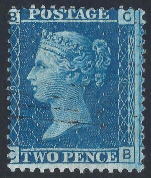 QV sg45 2d blue (C-B) plate 9 – fine used