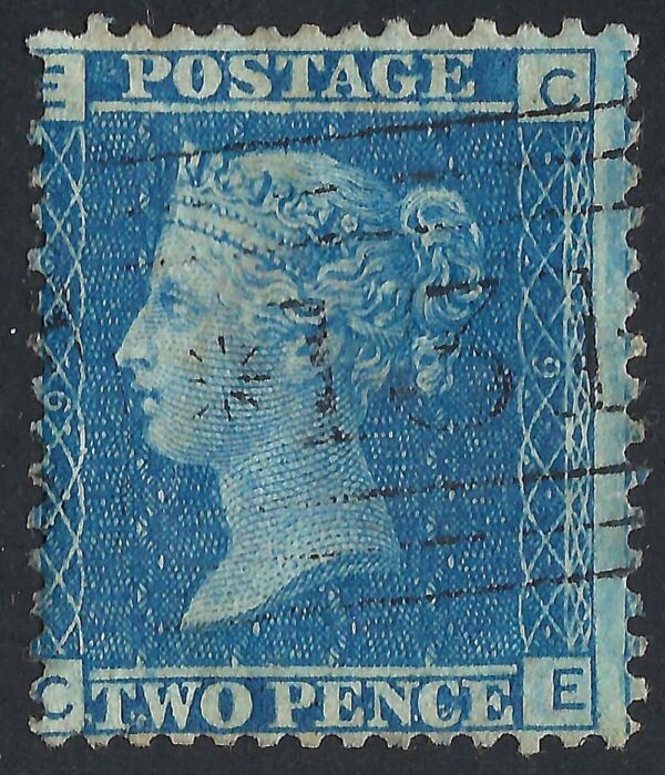 QV sg45 2d blue (C-E) plate 9 – good used