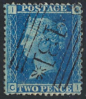 QV sg45 2d blue (C-I) plate 9 – good used