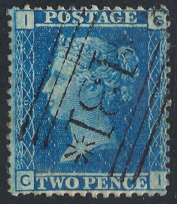 QV sg45 2d blue (C-I) plate 9 – good used