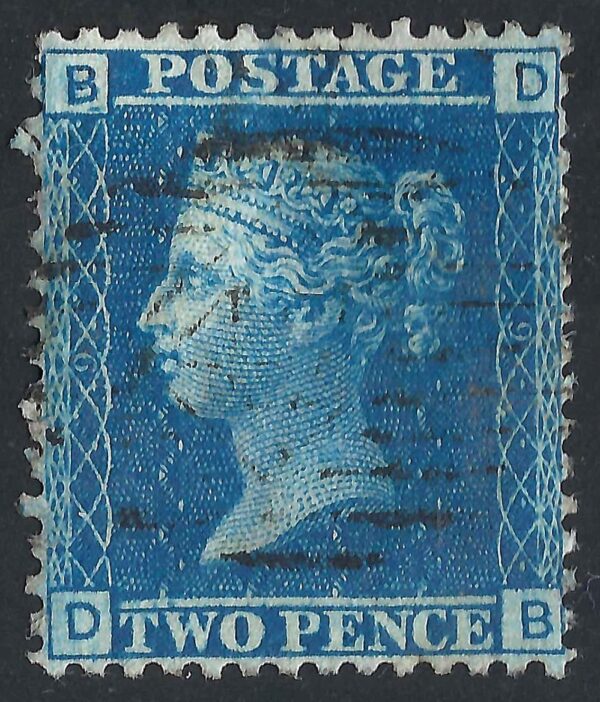 QV sg45 2d blue (D-B) plate 9 - fine used