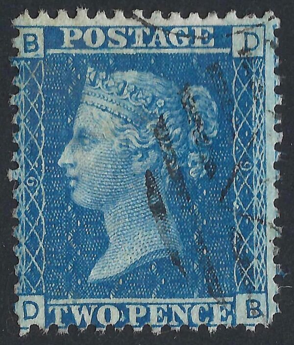 QV sg45 2d blue (D-B) plate 9 – fine used