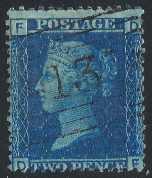 QV sg45 2d blue (D-F) plate 9 – good used