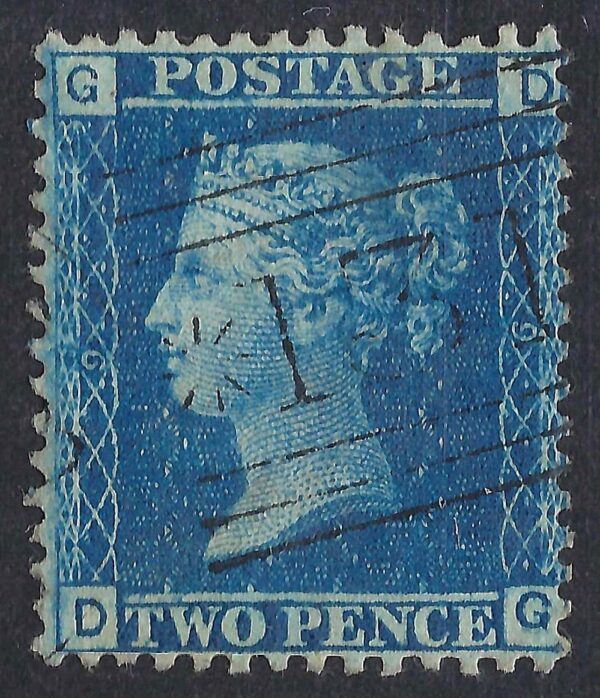 QV sg45 2d blue (D-G) plate 9 - good used