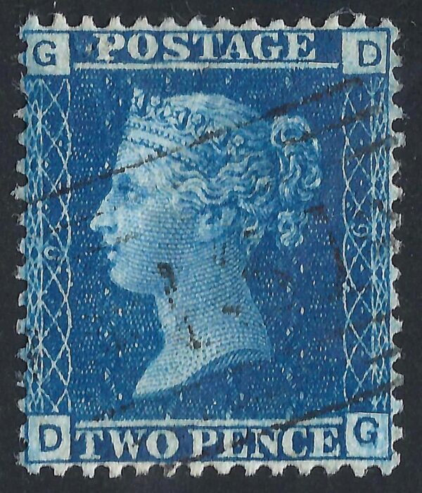 QV sg45 2d blue (D-G) plate 9 – fine used