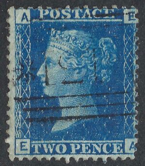 QV sg45 2d blue (E-A) plate 9 - good used