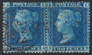 QV sg45 2d blue pair (EA-EB) plate 9 – good used