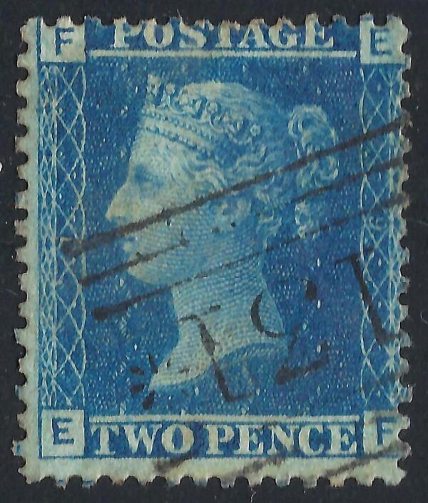 QV sg45 2d blue (E-F) plate 9 – good used