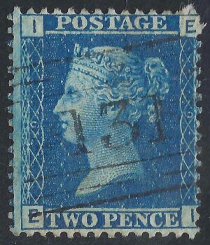 QV sg45 2d blue (E-I) plate 9 – good used
