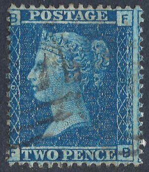 QV sg45 2d blue (F-B) plate 9 - good used