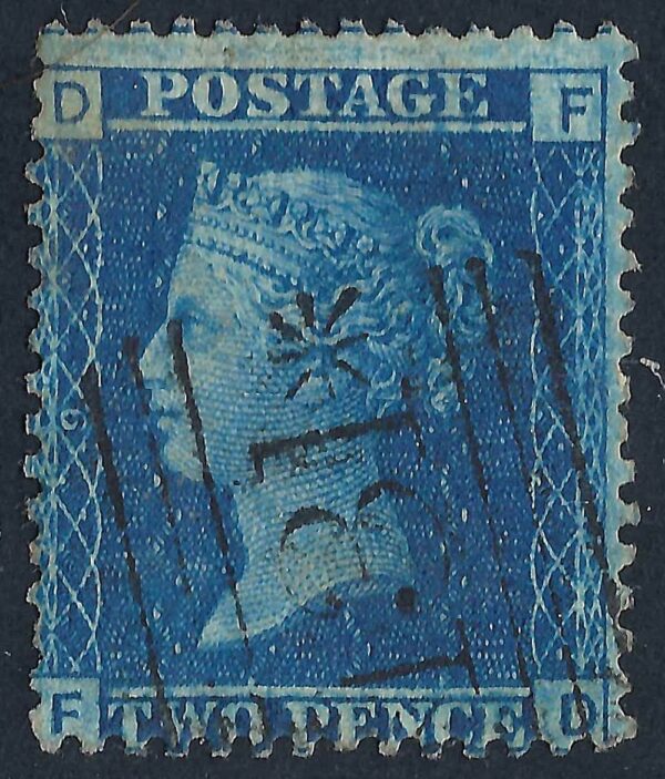 QV sg45 2d blue (F-D) plate 9 - good used