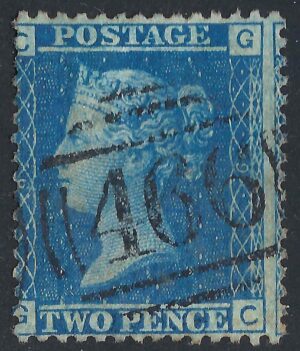 QV sg45 2d blue (G-C) plate 9 – good used