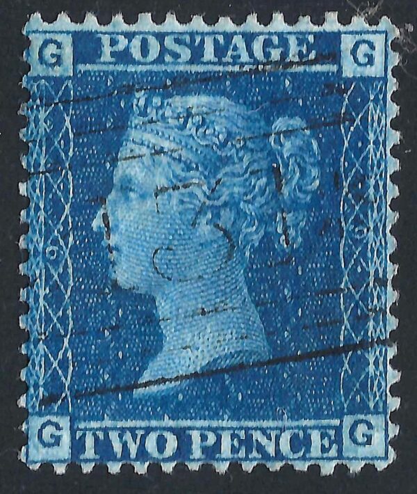 QV sg45 2d blue (G-G) plate 9 – fine used