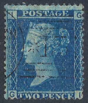 QV sg45 2d blue (G-I) plate 9 - good used