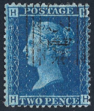 QV sg45 2d blue (H-H) plate 9 - good used