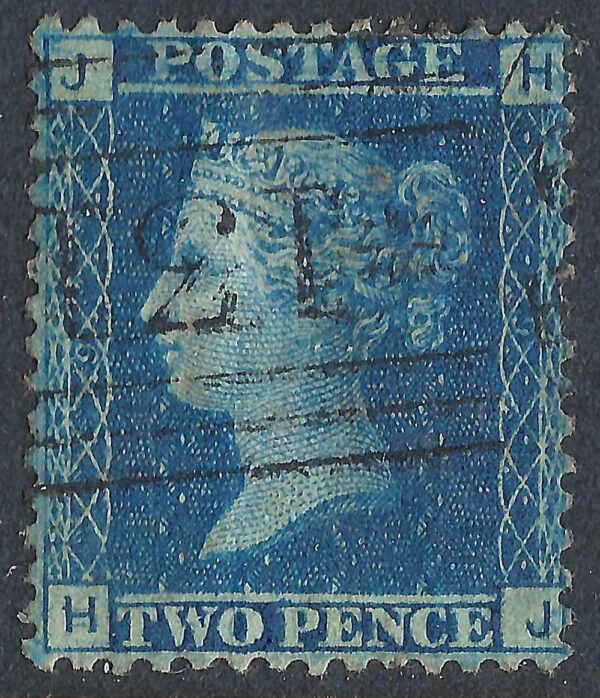 QV sg45 2d blue (H-J) plate 9 - good used