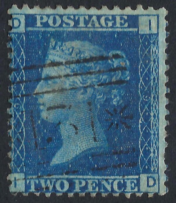 QV sg45 2d blue (I-D) plate 9 – good used
