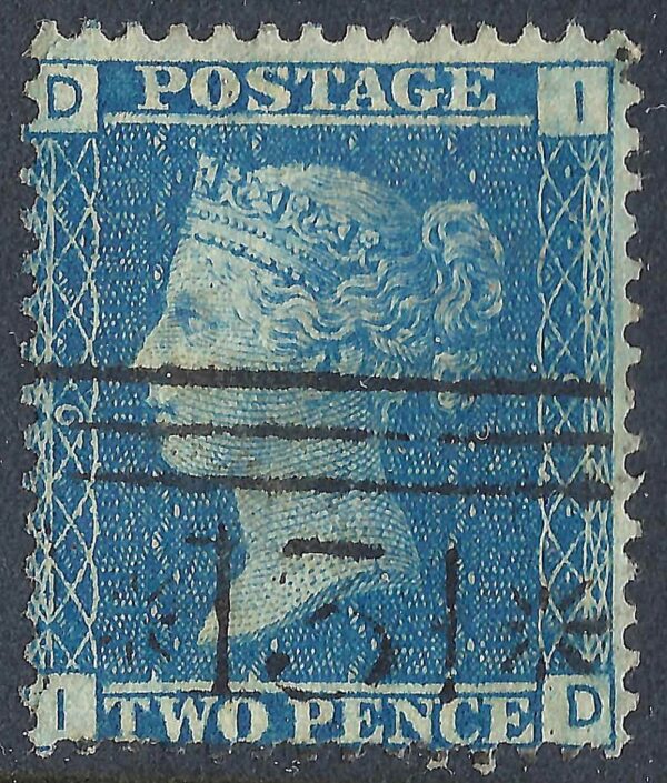 QV sg45 2d blue (I-D) plate 9 - good used