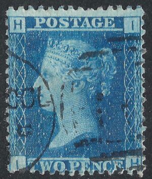 QV sg45 2d blue (I-H) plate 9 - good used