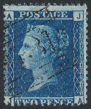 QV sg45 2d blue (J-A) plate 9 - good used