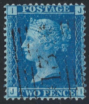 QV sg45 2d blue (J-I) plate 9 – good used